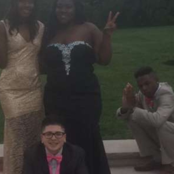 Black Prom dress with sequin and open back section - Picture 6 of 6